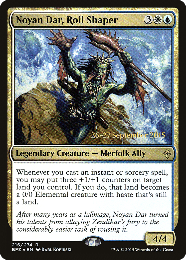 Noyan Dar, Roil Shaper (PRE-216) [Battle for Zendikar Promos] Foil MTG Single Wizards of the Coast