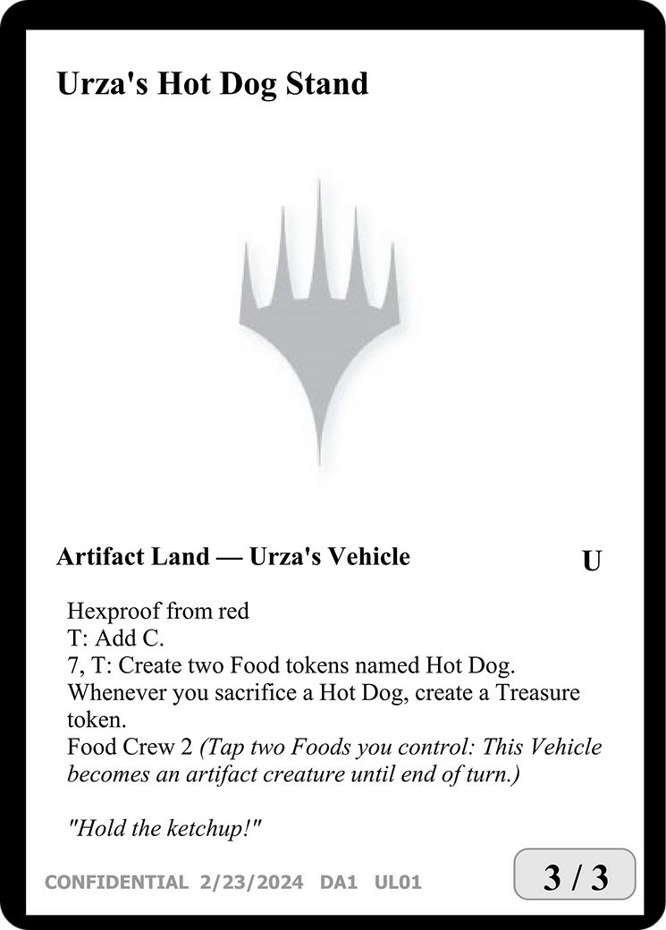 Urza's Hot Dog Stand (UNK-UL01B) [Misc] Unknown Event MTG Single Wizards of the Coast