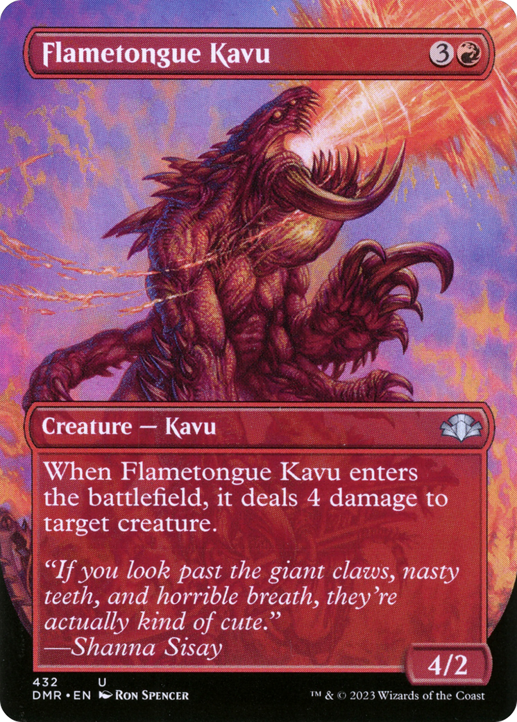 Flametongue Kavu (DMR-432) [Dominaria Remastered] (Borderless) MTG Single Wizards of the Coast