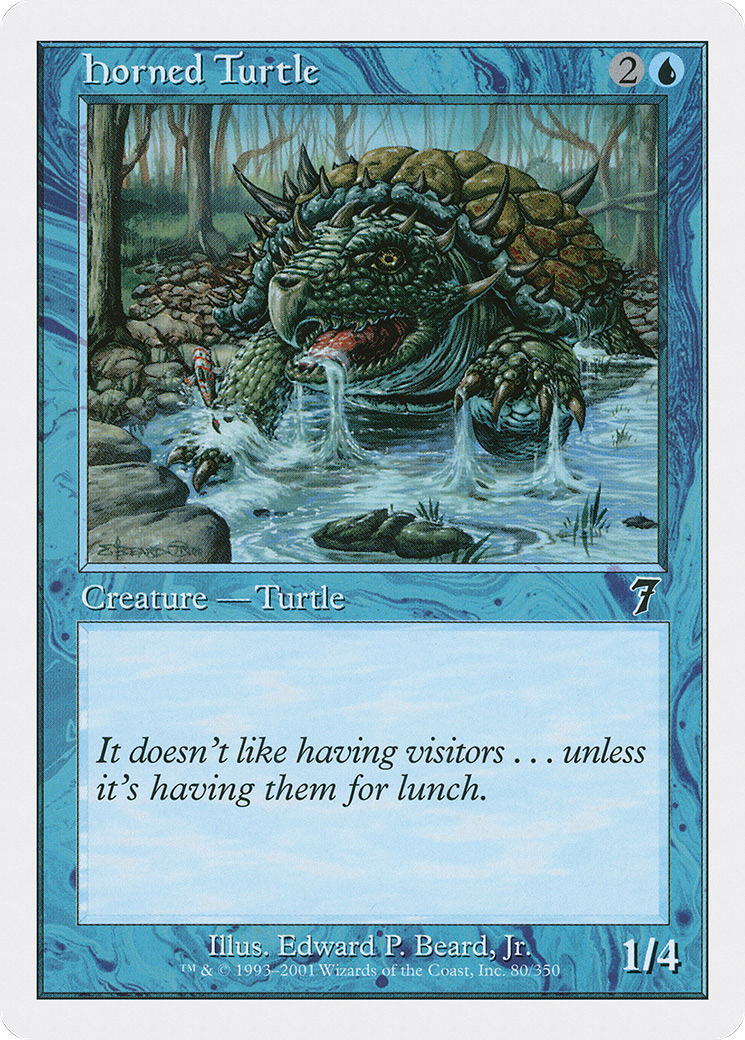 Horned Turtle (7ED-080) [7th Edition] Foil MTG Single Wizards of the Coast