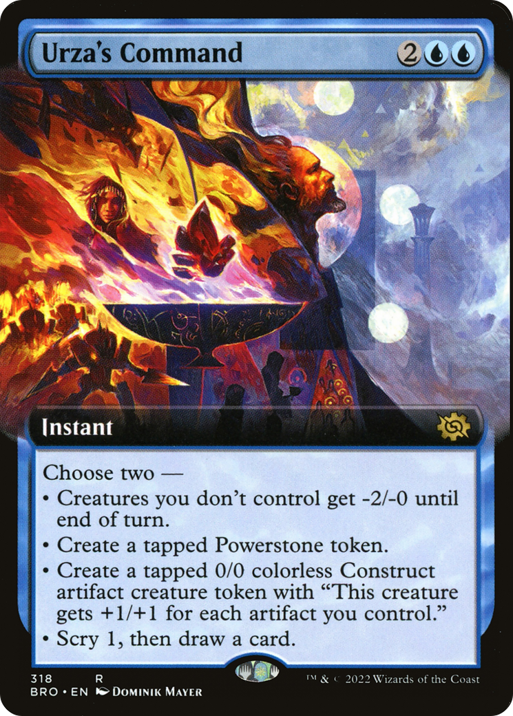 Urza's Command (BRO-318) [The Brothers' War] (Extended Art) Foil MTG Single Wizards of the Coast