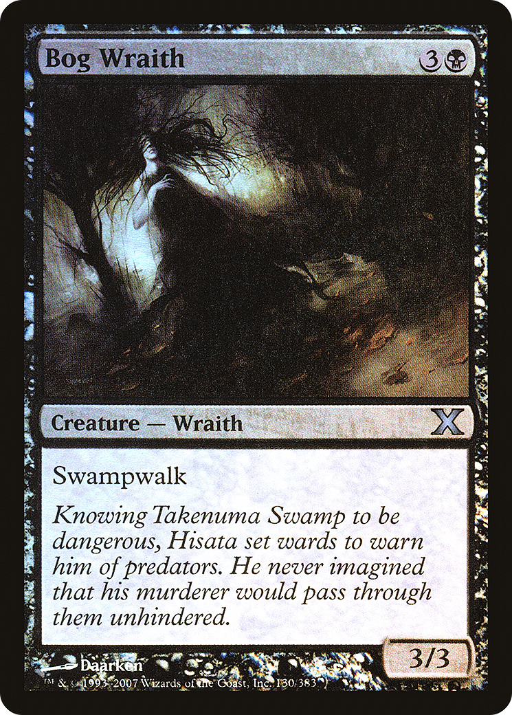 Bog Wraith (10E-130★) [Tenth Edition] Foil MTG Single Wizards of the Coast