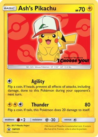Ash's Pikachu - SM109 (SM109/248) [SM: Black Star Promos] Pokemon Single Pokémon