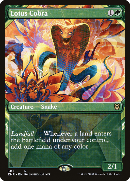 Lotus Cobra (ZNR-307) [Zendikar Rising] (Showcase) MTG Single Wizards of the Coast