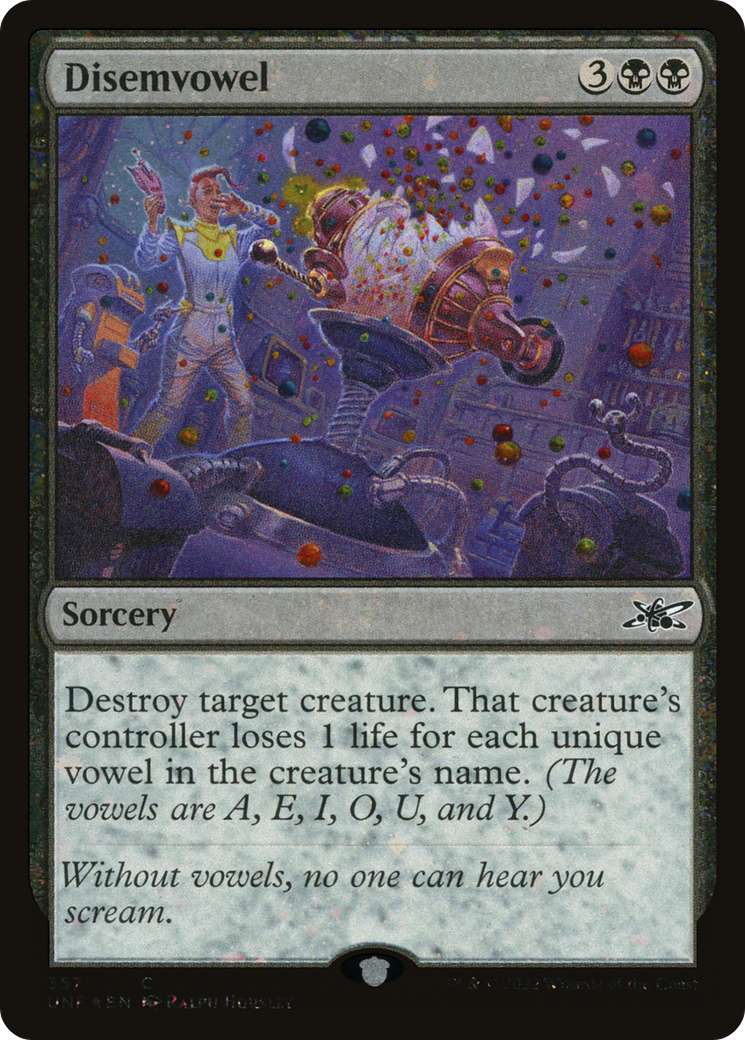 Disemvowel (Galaxy Foil) (UNF-357) [Unfinity] Foil MTG Single Wizards of the Coast