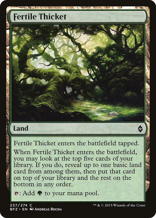 Fertile Thicket (BFZ-237) [Battle for Zendikar] MTG Single Wizards of the Coast