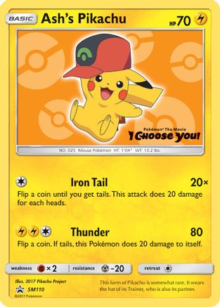 Ash's Pikachu - SM110 (SM110/248) [SM: Black Star Promos] Pokemon Single Pokémon