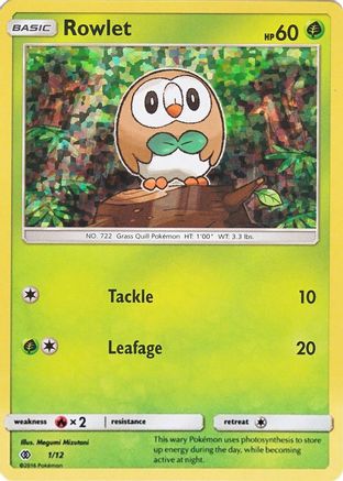 Rowlet - 1/12 (/12) Holofoil [Promos: McDonalds Promos 2017] Pokemon Single Pokémon