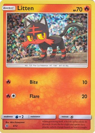 Litten - 3/12 (/12) Holofoil [Promos: McDonalds Promos 2017] Pokemon Single Pokémon