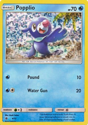 Popplio - 4/12 (/12) Holofoil [Promos: McDonalds Promos 2017] Pokemon Single Pokémon