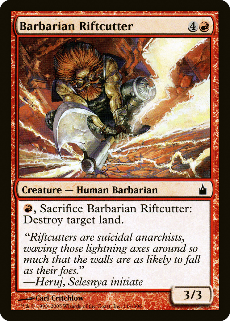 Barbarian Riftcutter (RAV-114) [Ravnica: City of Guilds] MTG Single Wizards of the Coast