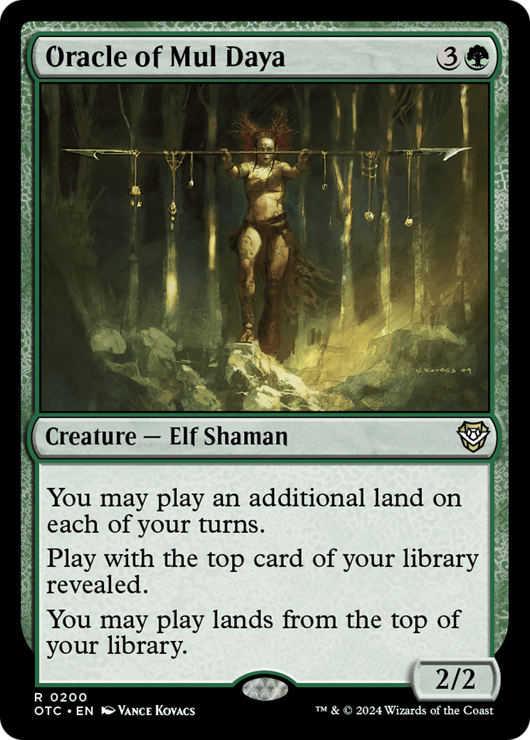Oracle of Mul Daya (OTC-200) [Outlaws of Thunder Junction Commander] MTG Single Wizards of the Coast