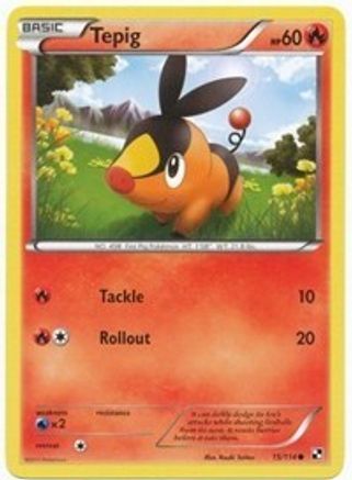 Tepig 15/114 (Cosmos Holo) () Holofoil [Promos: League & Championship Cards] Pokemon Single Pokémon