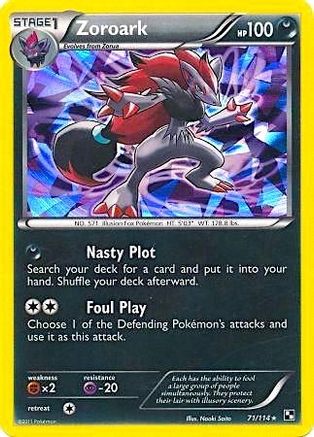 Zoroark 71/114 (Cracked Ice Holo) () Holofoil [Misc: Blister Exclusives] Pokemon Single Pokémon