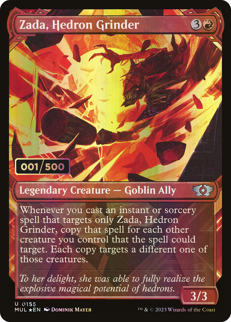 Zada, Hedron Grinder (Serial Numbered) (MUL-155) [Multiverse Legends] (Showcase) Foil MTG Single Wizards of the Coast