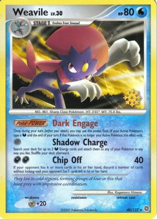 Weavile - 40/132 () [Promos: Countdown Calendar Promos] Pokemon Single Pokémon