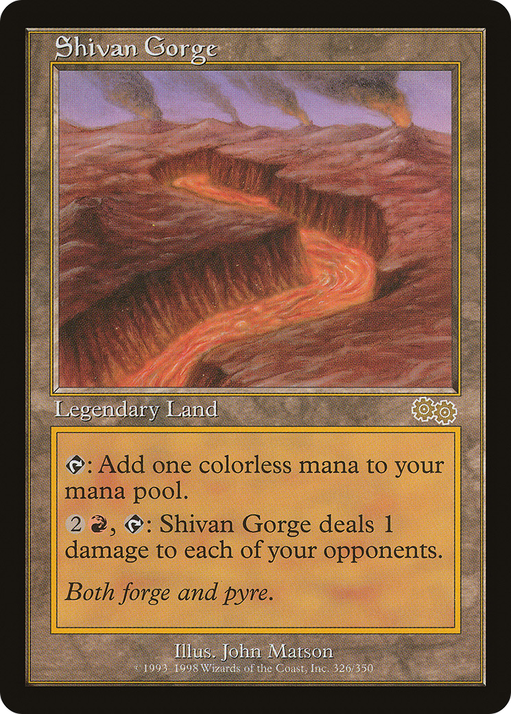 Shivan Gorge [Urza's Saga] MTG Single Magic: The Gathering