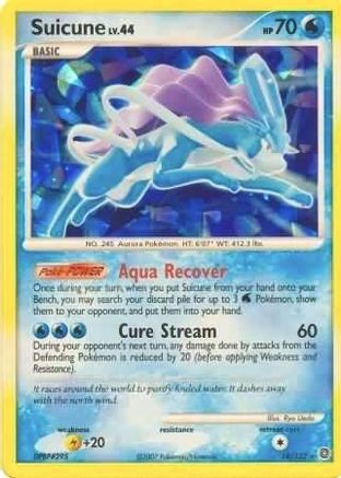 Suicune 19/132 (Cracked Ice Holo) Holofoil [Misc: Cards & Products] Pokemon Single Pokémon
