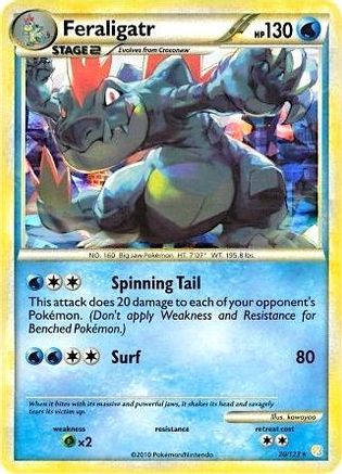 Feraligatr - 20/123 (Cracked Ice Holo) () Holofoil [Misc: Deck Exclusives] Pokemon Single Pokémon