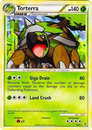 Torterra 10/95 (Cracked Ice Holo) () Holofoil [Promos: League & Championship Cards] Pokemon Single Pokémon