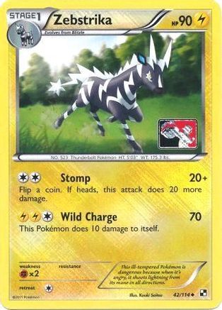 Zebstrika 42/114 (League Promo) Reverse Holofoil [Promos: League & Championship Cards] Pokemon Single Pokémon