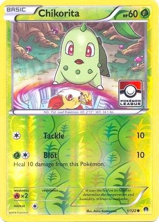 Chikorita - 1/122 (Pokemon League) Reverse Holofoil [Promos: League & Championship Cards] Pokemon Single Pokémon