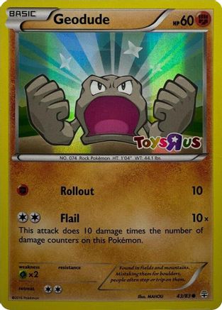 Geodude - 43/83 (Toys R Us Promo) Holofoil [Misc: Cards & Products] Pokemon Single Pokémon