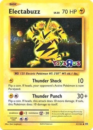 Electabuzz - 41/108 (Toys R Us Promo) Holofoil [Misc: Cards & Products] Pokemon Single Pokémon