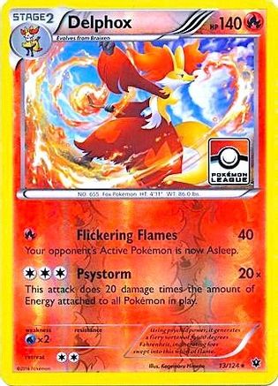 Delphox - 13/124 (Pokemon League) () Reverse Holofoil [Promos: League & Championship Cards] Pokemon Single Pokémon