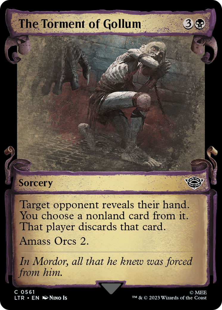 The Torment of Gollum (Showcase Scrolls) (LTR-561) [The Lord of the Rings: Tales of Middle-earth] (Showcase) MTG Single Wizards of the Coast
