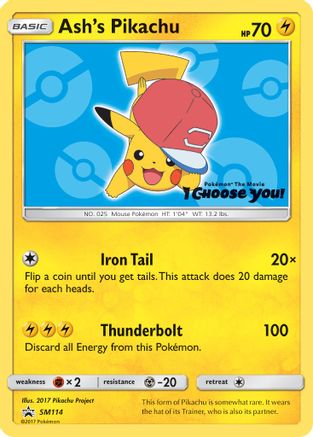 Ash's Pikachu - SM114 (SM114/248) [SM: Black Star Promos] Pokemon Single Pokémon