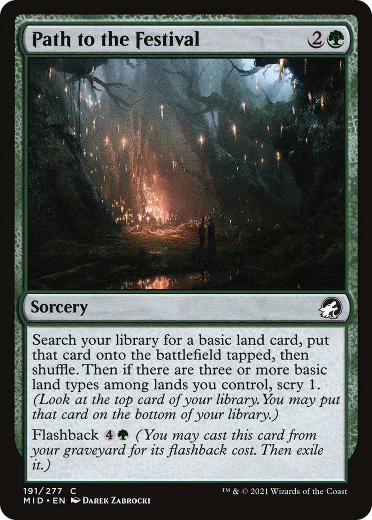 Path to the Festival (MID-191) [Innistrad: Midnight Hunt] MTG Single Wizards of the Coast