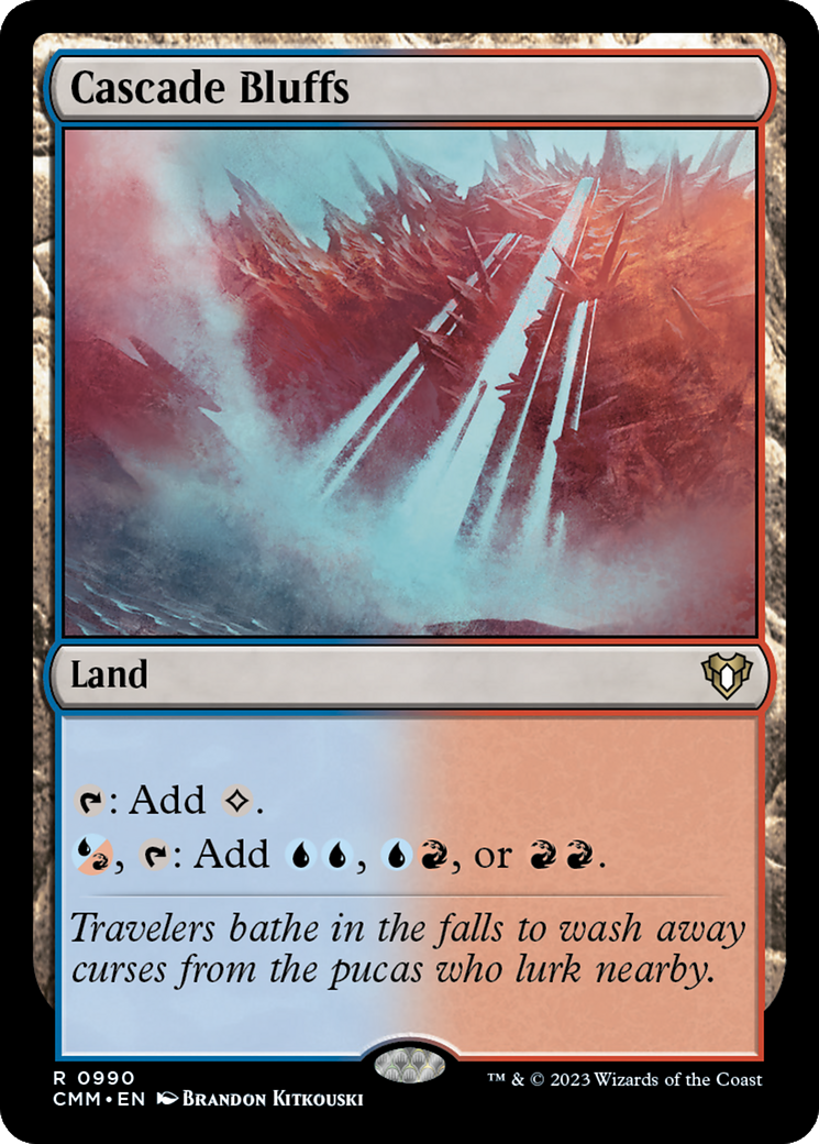Cascade Bluffs (CMM-990) [Commander Masters] MTG Single Wizards of the Coast