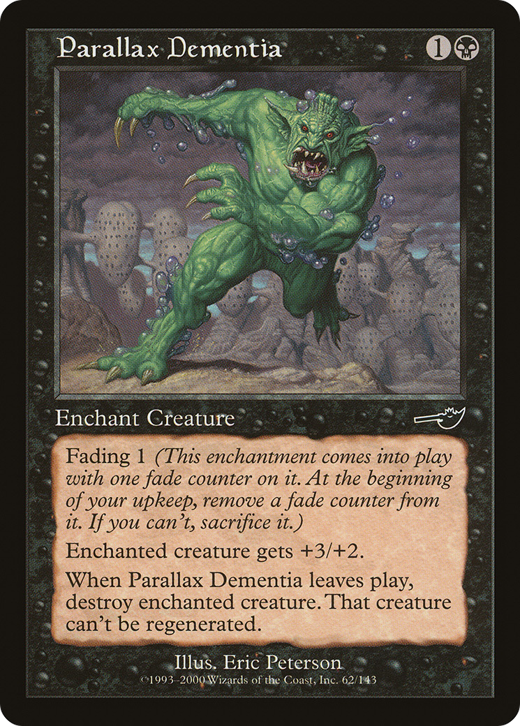 Parallax Dementia (NMS-062) [Nemesis] Foil MTG Single Wizards of the Coast