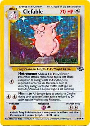 Clefable (Prerelease) (1) Holofoil [Promos: WoTC Promo] Pokemon Single Pokémon