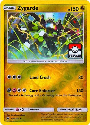 Zygarde - 100/147 (Pokemon League) (100) - [Promos: League & Championship Cards] Reverse Holofoil Pokemon Single Pokémon