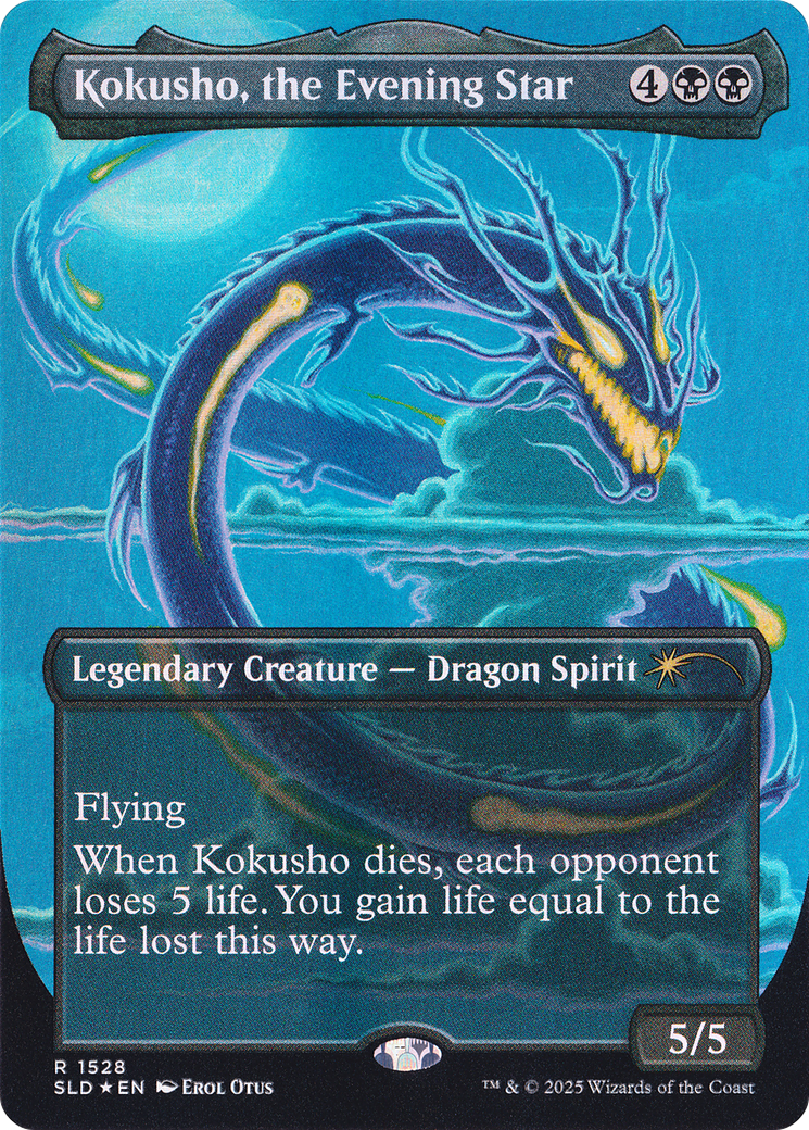 Kokusho, the Evening Star (SLD-1528) [Secret Lair] Drop (Borderless) Foil MTG Single Wizards of the Coast
