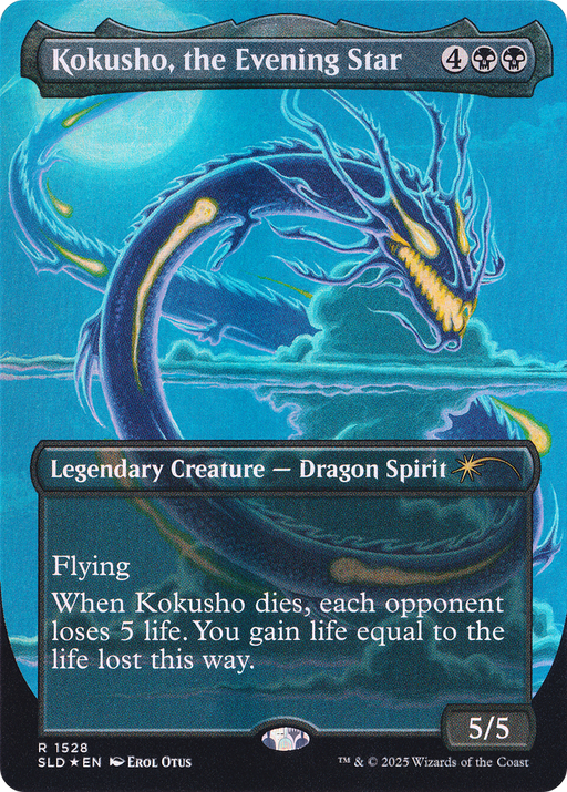 Kokusho, the Evening Star (SLD-1528) [Secret Lair] Drop (Borderless) Foil MTG Single Wizards of the Coast