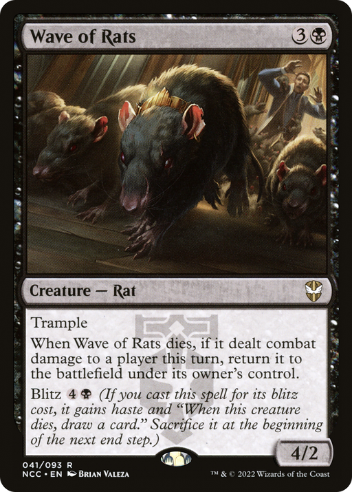 Wave of Rats (NCC-041) [New Capenna Commander] MTG Single Wizards of the Coast
