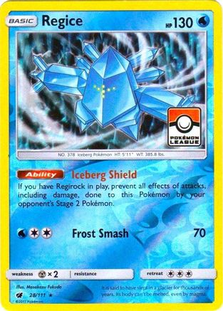 Regice - 28/111 (Pokemon League) (28) Reverse Holofoil [League & Championship Cards] Pokemon Single Pokémon