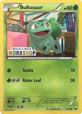 Bulbasaur - 1/108 (Build-A-Bear Workshop Exclusive) (1) - [Misc: Cards & Products] Pokemon Single Pokémon