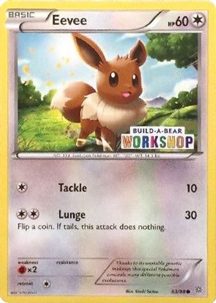 Eevee - 63/98 (Build-A-Bear Workshop Exclusive) [Misc: Cards & Products] Pokemon Single Pokémon