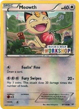 Meowth - 67/108 (Build-A-Bear Workshop Exclusive) [Misc: Cards & Products] Pokemon Single Pokémon