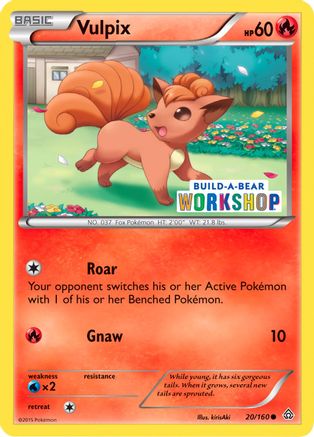 Vulpix - 20/160 (Build-A-Bear Workshop Exclusive) [Misc: Cards & Products] Pokemon Single Pokémon