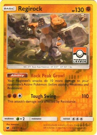 Regirock - 53/111 (Pokemon League) Reverse Holofoil [Promos: League & Championship Cards] Pokemon Single Pokémon