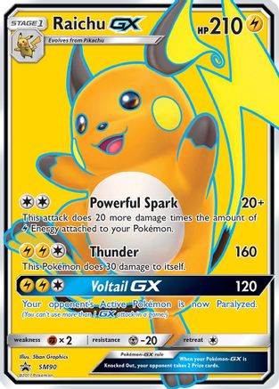Raichu GX - SM90 (SM90/248) Holofoil [SM: Black Star Promos] Pokemon Single Pokémon