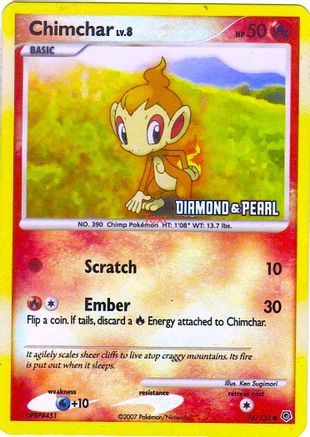 Chimchar - 76/130 [Diamond & Pearl] () Reverse Holofoil [Promos: Burger King Promos] Pokemon Single Pokémon