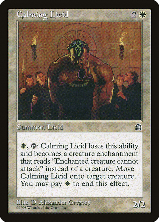 Calming Licid (STH-002) [Stronghold] MTG Single Wizards of the Coast