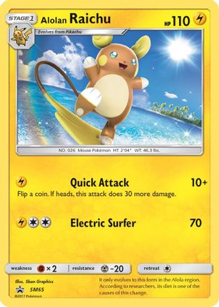 Alolan Raichu - SM65 (SM65/248) - [SM: Black Star Promos] Holofoil Pokemon Single Pokémon