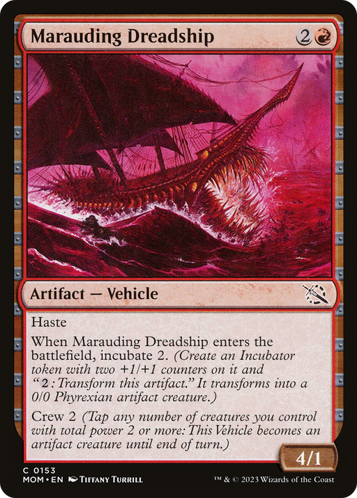 Marauding Dreadship (MOM-153) [March of the Machine] Foil MTG Single Wizards of the Coast